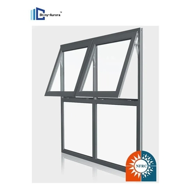 Salle de bains fenêtre en aluminium à double vitrage à ouverture verticale couleur personnalisée