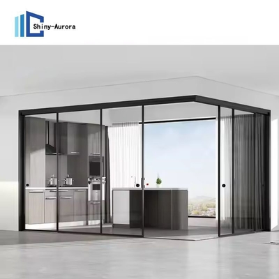 Porte coulissante à cloisons en aluminium personnalisée