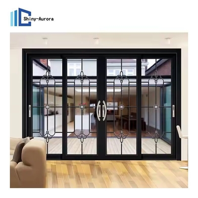Porte coulissante en alliage d'aluminium simple à cadre étroit insonorisée