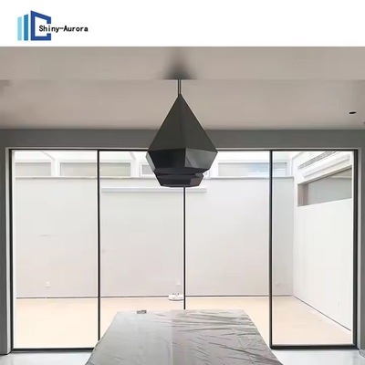 Porte coulissante en aluminium insonorisée imperméable à l'eau Bifold Porte coulissante en verre