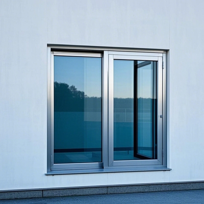 Fenêtre en aluminium blanc ouverte coulissante moderne insonorisée avec verrouillage multipoint