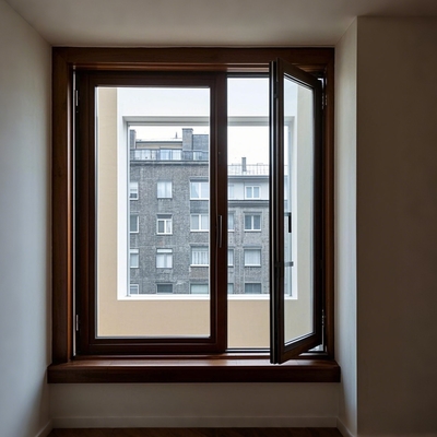 Fenêtre d'ouverture vers l' intérieur personnalisée Fenêtres d'arrêt thermique en aluminium étanche