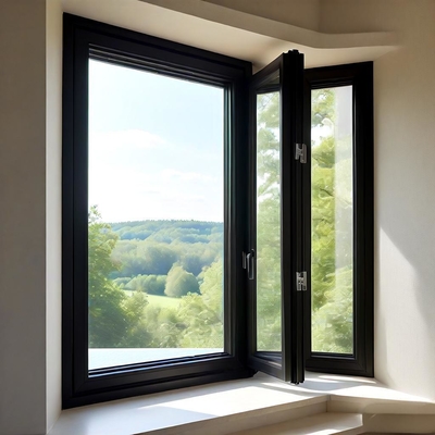Fenêtres coulissantes en aluminium résistant au son, fenêtre vitrée à profil en aluminium moderne