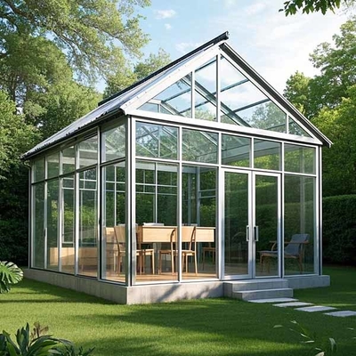 Chambre solaire de 10x12 pieds Protection UV cadre en aluminium Chambre solaire double vitrage isolation