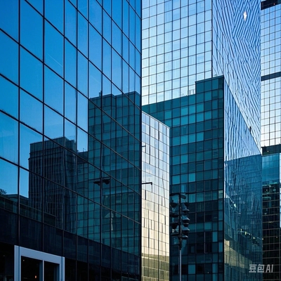 Façade en verre préfabriqué double vitrage en poudre pour une isolation acoustique supérieure